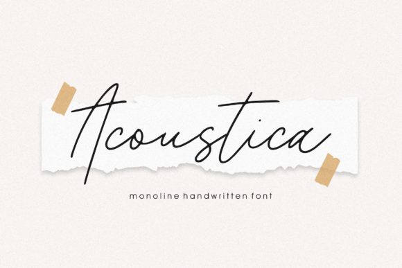 Acoustica: A Delicate Script Font