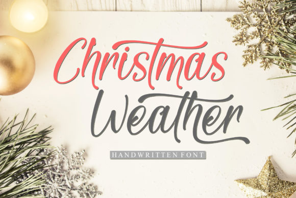 Christmas Weather Font for Web Design