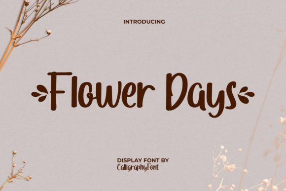 Flower Days Font for Creative Web Design