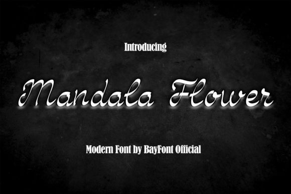 Mandala Flower Font for Elegant Branding